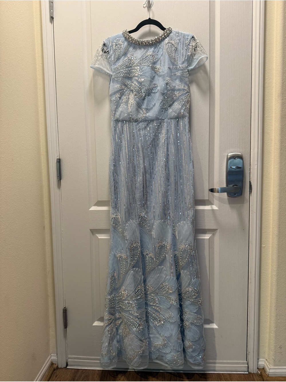 ELLIATT Annabelle Embellished Evening Gown Blue Wedding Guest Dress size S NWT - Picture 7 of 11